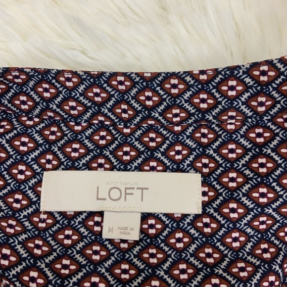 LOFT Long sleeve patterned dress - Picture 3 of 4